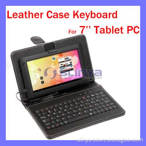 USB Keyboard + Protective Leather Case Stand Cover for 7 Inch 7" Tablet PC MID